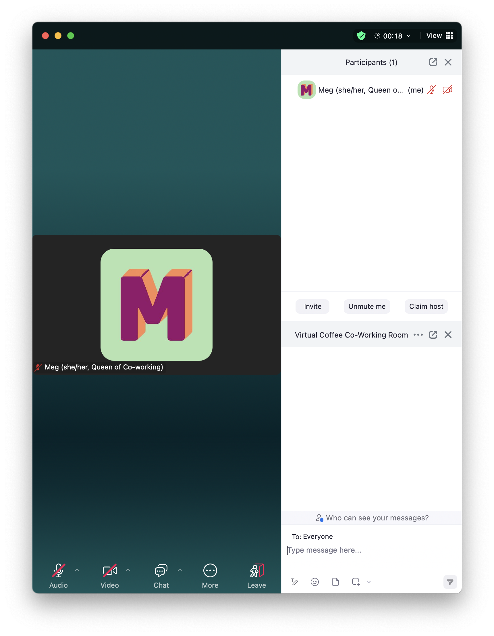 A Zoom meeting with no Host